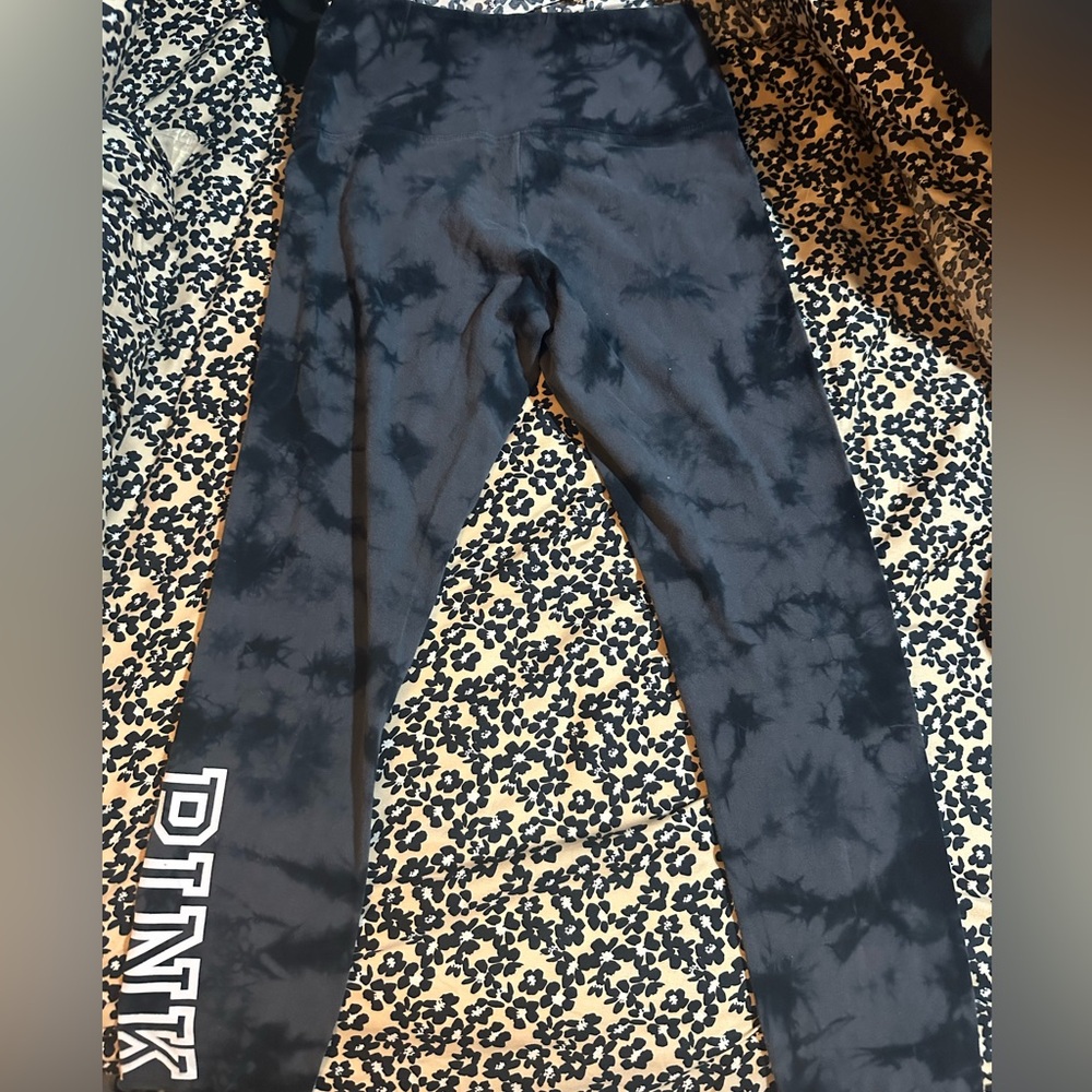 PINK Victoria's Secret Kids Dark Tie-Dye Leggings